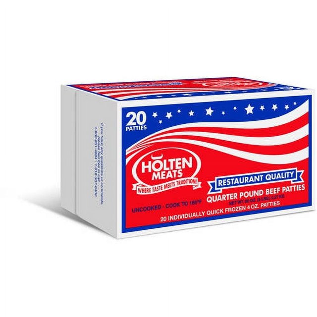 Holten Meats Restaurant Quality Beef Patties, 5 lbs