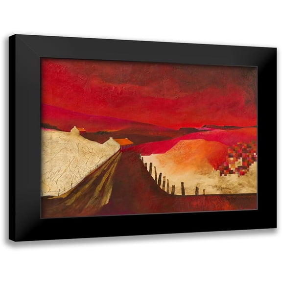 Holtkamp, Margreet 14x12 Black Modern Framed Museum Art Print Titled - Pixel Landscape