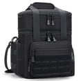 thumbnail image 1 of Holuxer Insulated Tactical Lunch Box for Men, 24 Can Double Deck Expandable Lunch Bag for Work Travel Daytrip Picnic Camping, Large Fashion Cooler Bags with Adjustable Shoulder Strap Organizer Black, 1 of 9