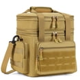 thumbnail image 1 of Holuxer Lunch Box for Men, 24 Can Double Deck Expandable Tactical Mens Lunch Bag for Work Travel Daytrip Picnic Camping, Large Capacity Cooler Bags with Adjustable Shoulder Strap, Brown, 1 of 7