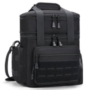 Holuxer Insulated Tactical Lunch Box for Men, 24 Can Double Deck Expandable Lunch Bag for Work Travel Daytrip Picnic Camping, Large Fashion Cooler Bags with Adj