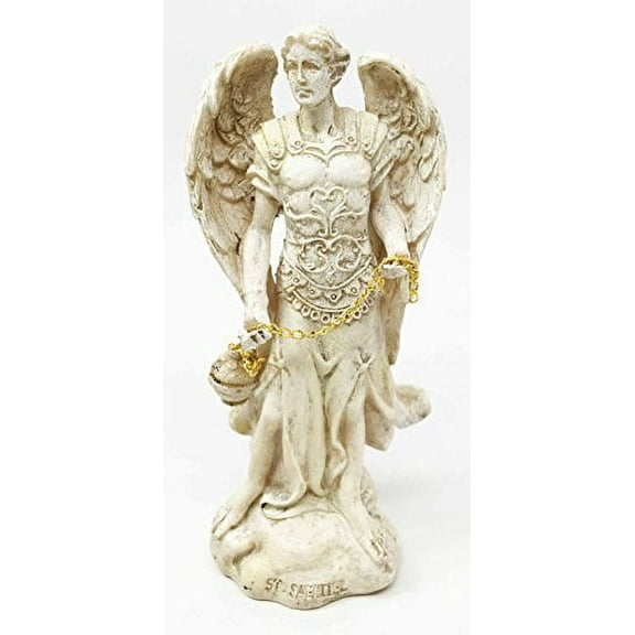 Holy Archangel Saint Sealtiel Selaphiel Prayer of God Worship Intercession Collectible Figurine In Ivory Finish