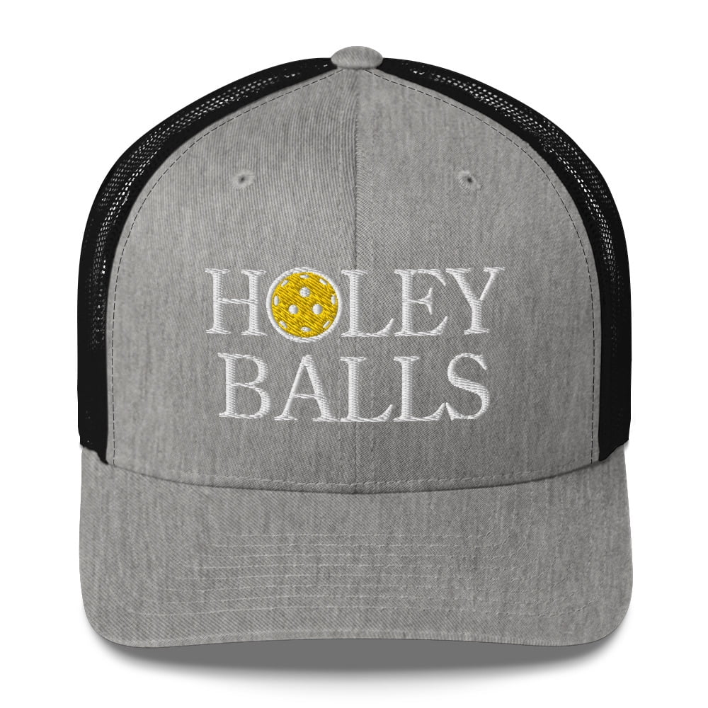 Holy Balls Pickleball Hat - Trucker Cap (Heather/ Black)