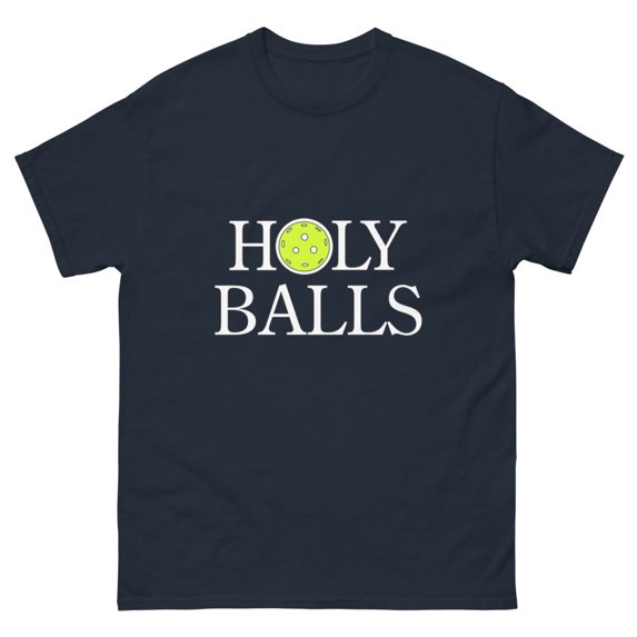Holy Balls Pickleball T-Shirt - Men's classic tee (Navy, S)