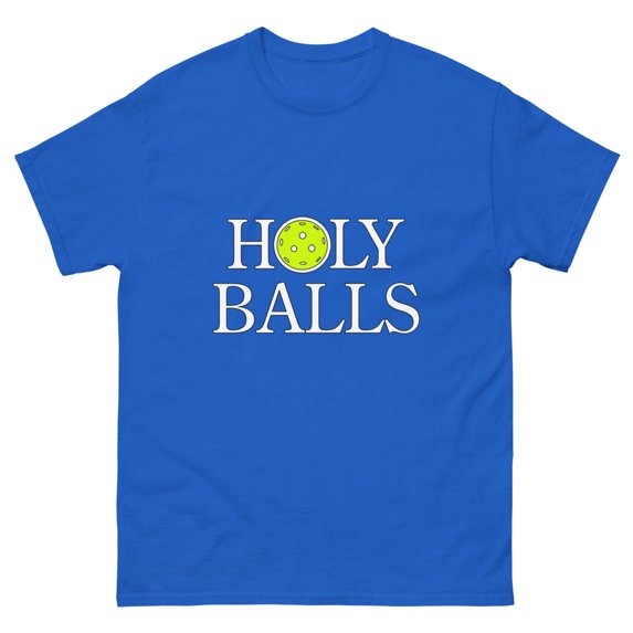 Holy Balls Pickleball T-Shirt - Men's classic tee (Royal, XL)