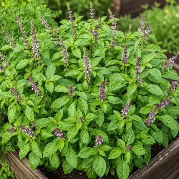 Holy Basil Plant Live for Planting, Tulsi Basil Plant Live, Well Rooted Tree in Home Garden, 2-4 Inch Tall