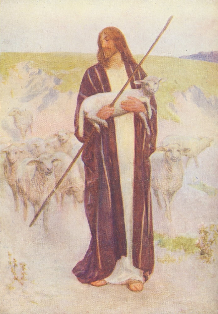 Holy Bible 1943 The Good Shepherd Canvas Art - Unknown (24 x 36)