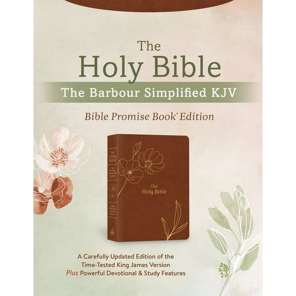 The Holy Bible: The Barbour Simplified KJV Bible Promise Book Edition [Chestnut Floral]: A Carefully Updated Edition of , (Hardcover)