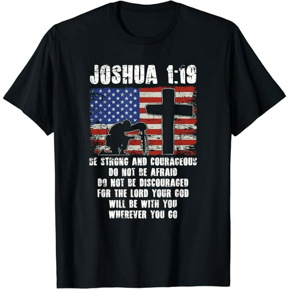 Holy Bible Verse Patriotic Christian Gift USA Flag Prayer T-Shirt