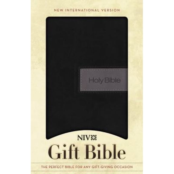 Pre-Owned NIV, Gift Bible, Leathersoft, Black/Gray, Red Letter Edition, 9780310438441, 0310438446, Paperback, Gift edition