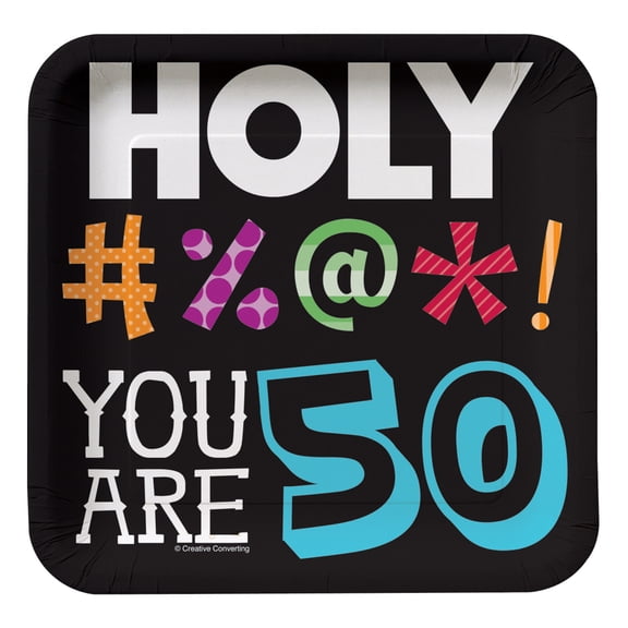 Holy Bleep 50 - Dessert Plate (8 Count)
