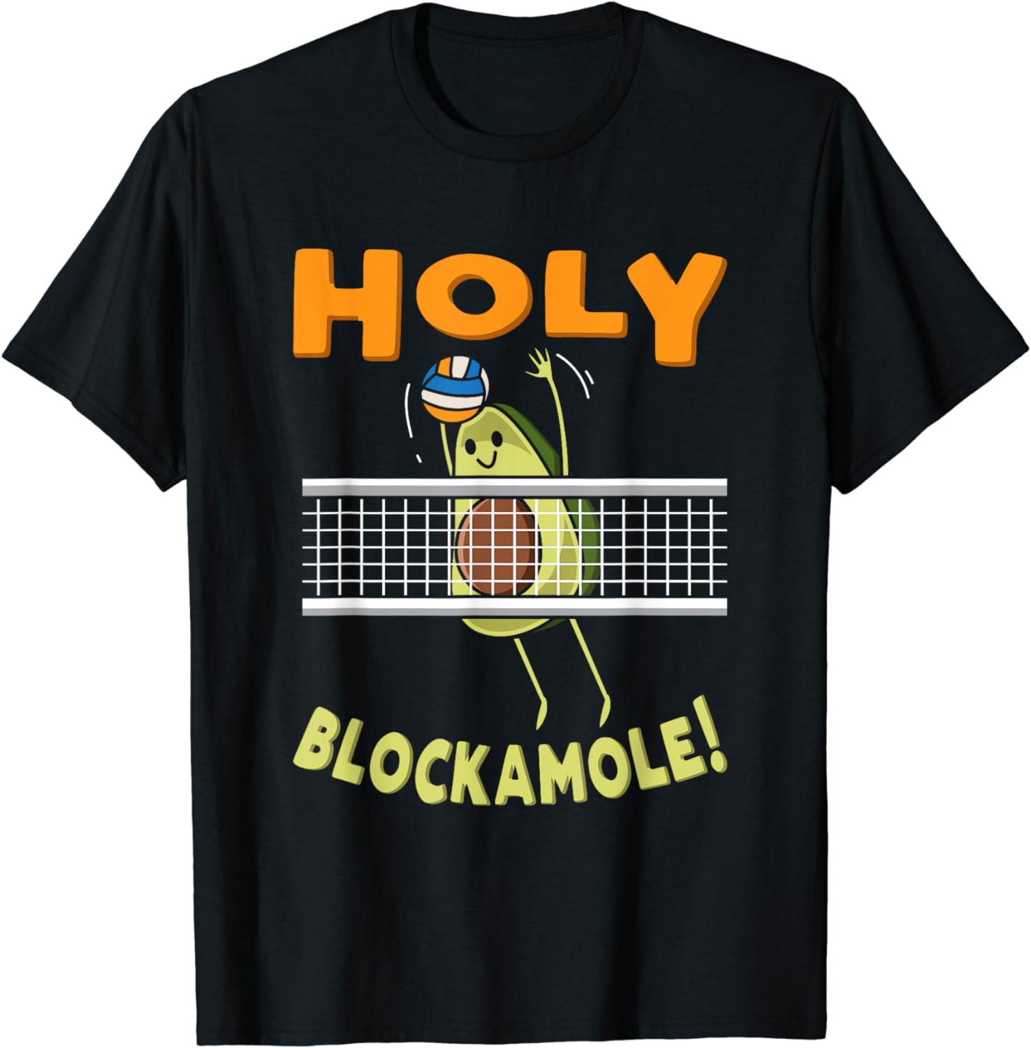 Holy Blockamole Avocado Beach Volleyball Player Vegan Veggie T-Shirt ...