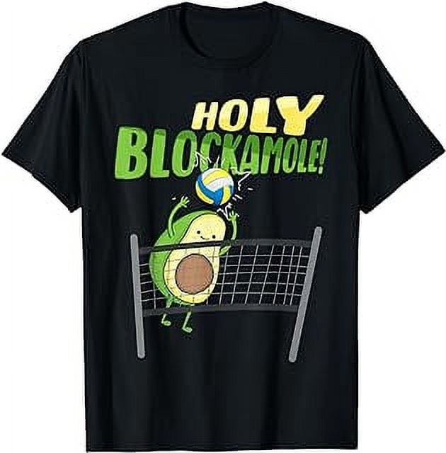 Holy Blockamole Funny Avocado Blocker Volleyball Apparel T-Shirt ...