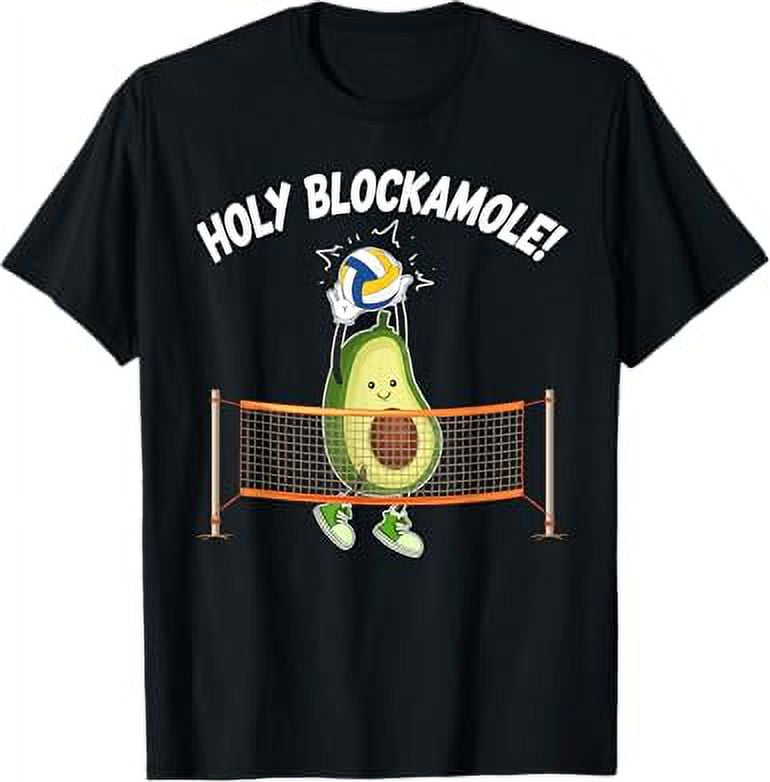 Holy Blockamole Funny Volleyball Block Avocado T-Shirt - Walmart.com