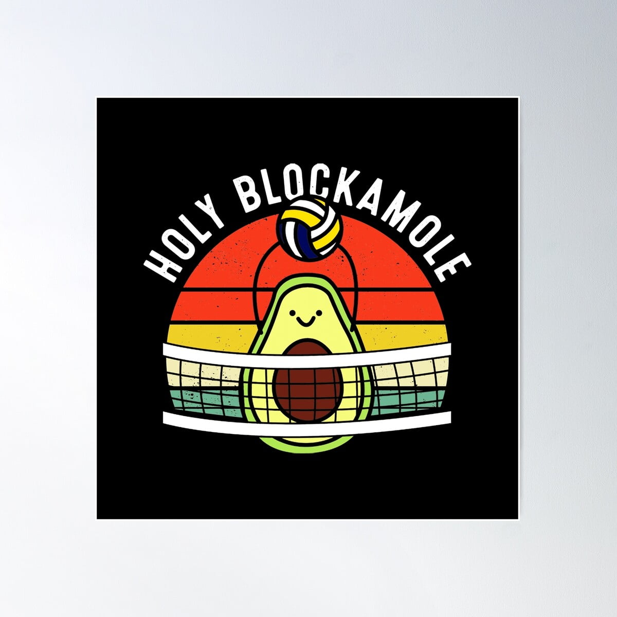 Holy Blockamole Volleyball Poster Wall Art, Modern Wall Decor, 12x18 ...