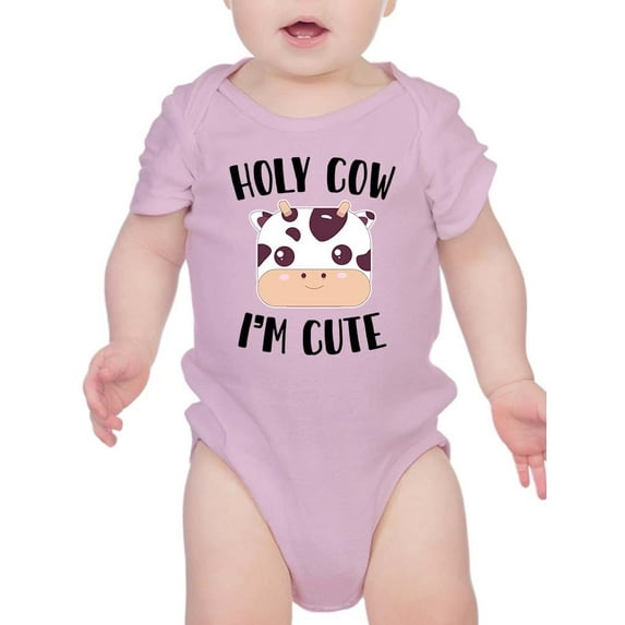 Holy Cow I'm Cute Bodysuit Infant -Smartprints Designs, 6 Months