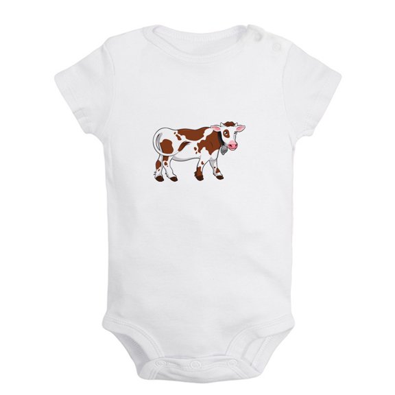 Holy Cow I'm Cute Funny Rompers For Babies, Animal Cow Pattern Romper Baby Jumpsuit, Newborn Baby Unisex Bodysuits, Infant Jumpsuits, Toddler 0-24 Months Kids One-Piece Oufits