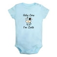 thumbnail image 1 of Holy Cow I'm Cute Funny Rompers For Babies, Newborn Baby Unisex Bodysuits, Infant Jumpsuits, Toddler 0-24 Months Kids One-Piece Oufits (Blue, 12-18 Months), 1 of 4