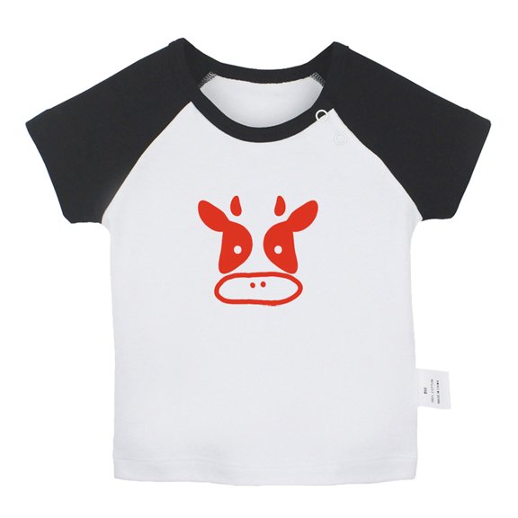 Holy Cow I'm Cute Funny T shirt For Baby, Newborn Babies Animal Cow T-shirts, Infant Tops, 0-24M Kids Graphic Tees Clothing (Short Black Raglan T-shirt, 18-24 Months)