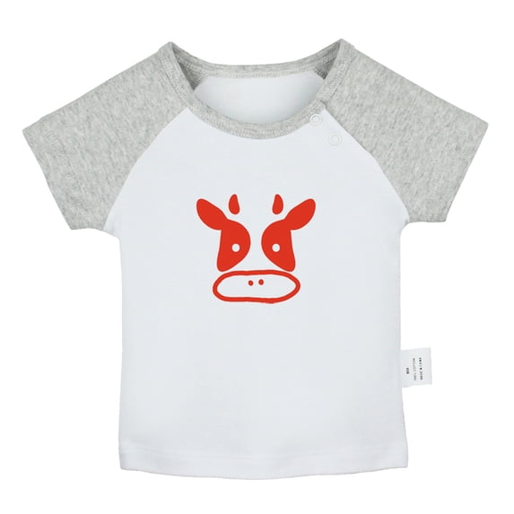 Holy Cow I'm Cute Funny T shirt For Baby, Newborn Babies Animal Cow T-shirts, Infant Tops, 0-24M Kids Graphic Tees Clothing (Short Gray Raglan T-shirt, 18-24 Months)