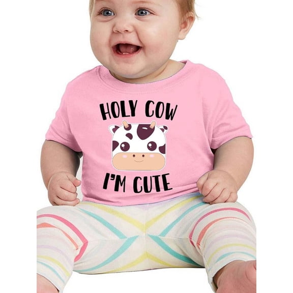 Holy Cow I'm Cute T-Shirt Infant -Smartprints Designs, 12 Months