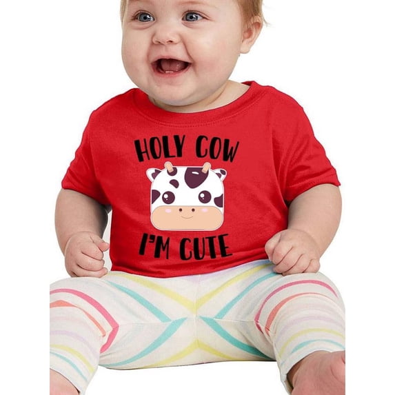 Holy Cow I'm Cute T-Shirt Infant -Smartprints Designs, 18 Months