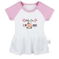 thumbnail image 1 of Holy Cow I'm One Funny Dresses For Baby, Newborn Babies Skirts, Infant Princess Dress, 0-24M Kids Graphic Clothes (Pink Raglan Dresses, 6-12 Months), 1 of 4