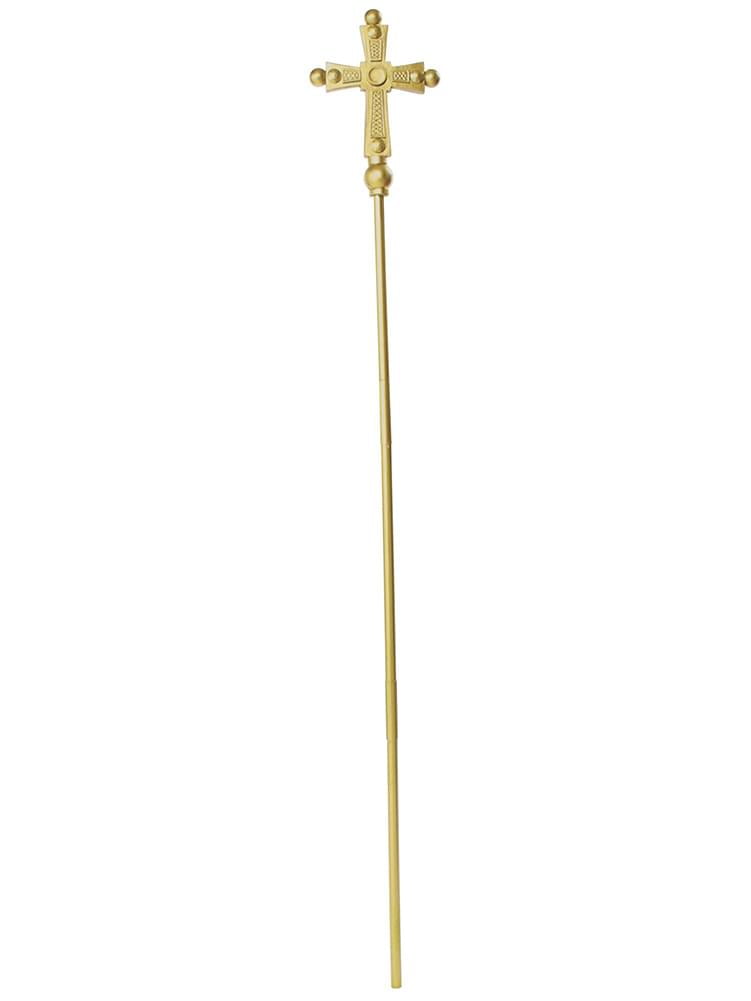 Egyptian Style Scepter Staff Gold Saint Cross Staff Pope, 48% OFF