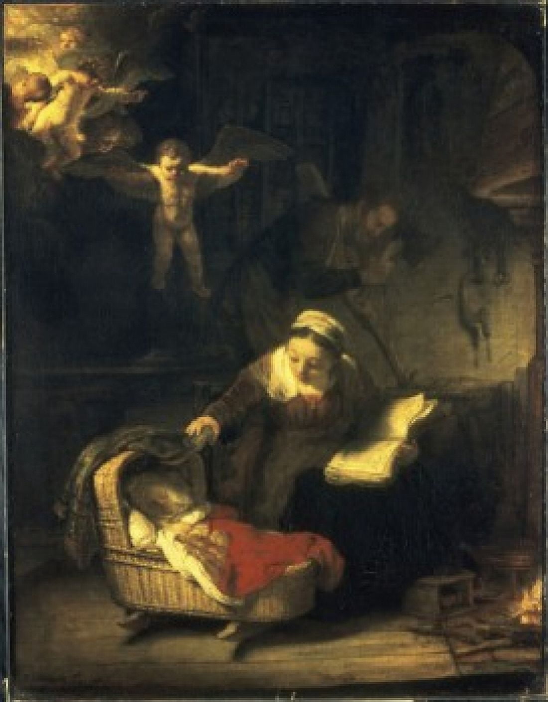 The Holy Family  1645  Rembrandt Harmensz van Rijn (1606-1669 Dutch)  Oil on Wood Panel  Hermitage Museum St Petersburg Canvas Art - Rembrandt Harmensz van Rijn (18 x 24)