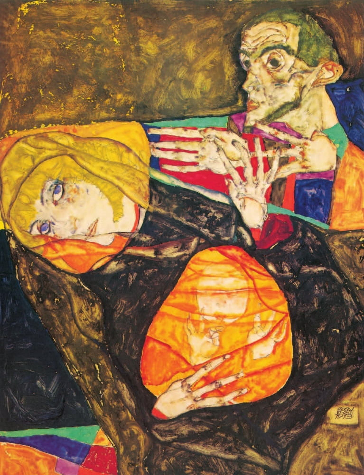 Holy Family 1913 Canvas Art - Egon Schiele (24 x 36)