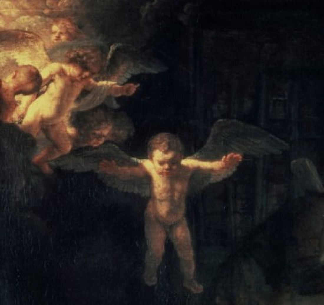 The Holy Family (Angel Detail) SD1645 Rembrandt Harmensz van Rijn (1606-1669 Dutch) Oil On Wood Panel State Hermitage Museum St Petersburg Russia Canvas Art - Rembrandt Harmensz van Rijn (18 x 24)