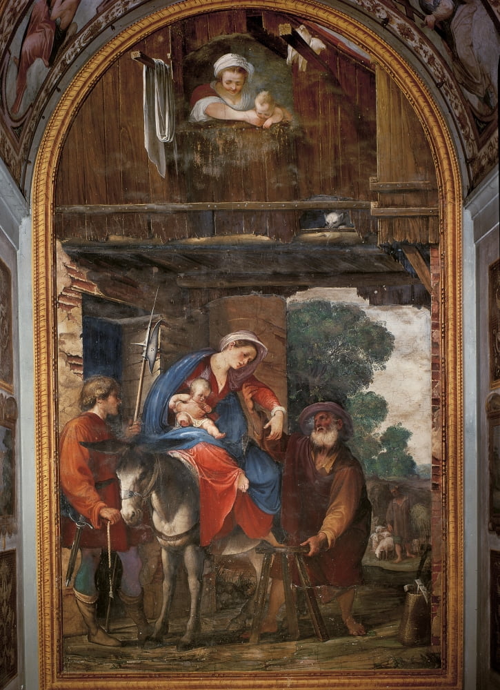 Holy Family Arriving At The Inn Canvas Art - (18 x 24)
