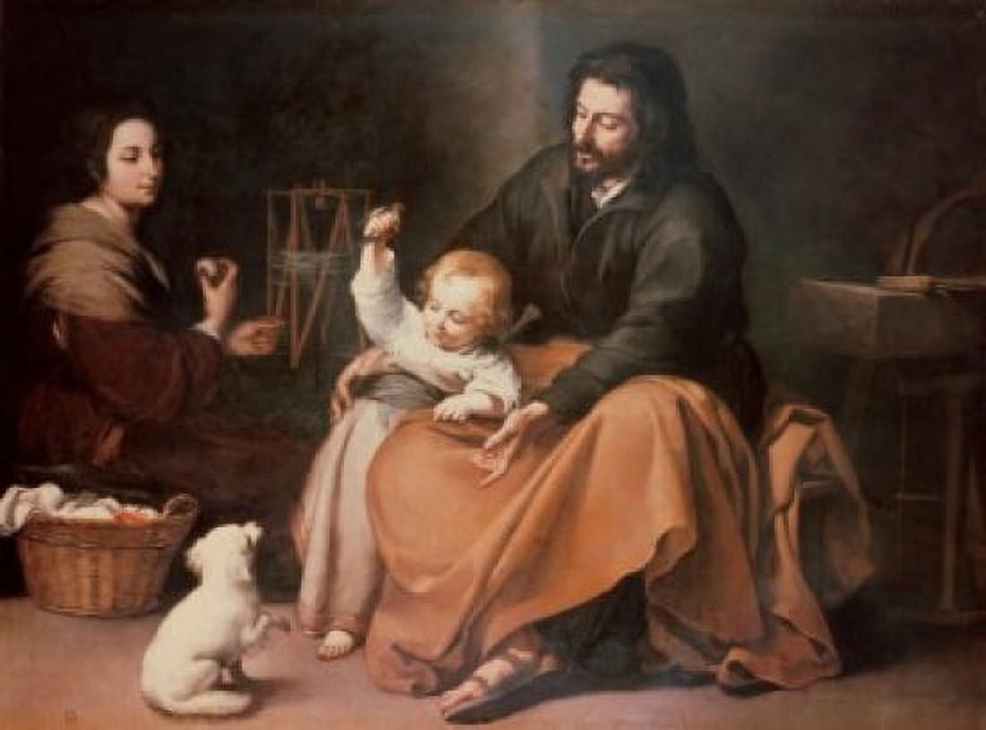 The Holy Family With A Bird Bartolome Esteban Murillo (1617-1682 Spanish) Museo del Prado Madrid Spain Canvas Art - Bartolome Esteban Murillo (18 x 24)