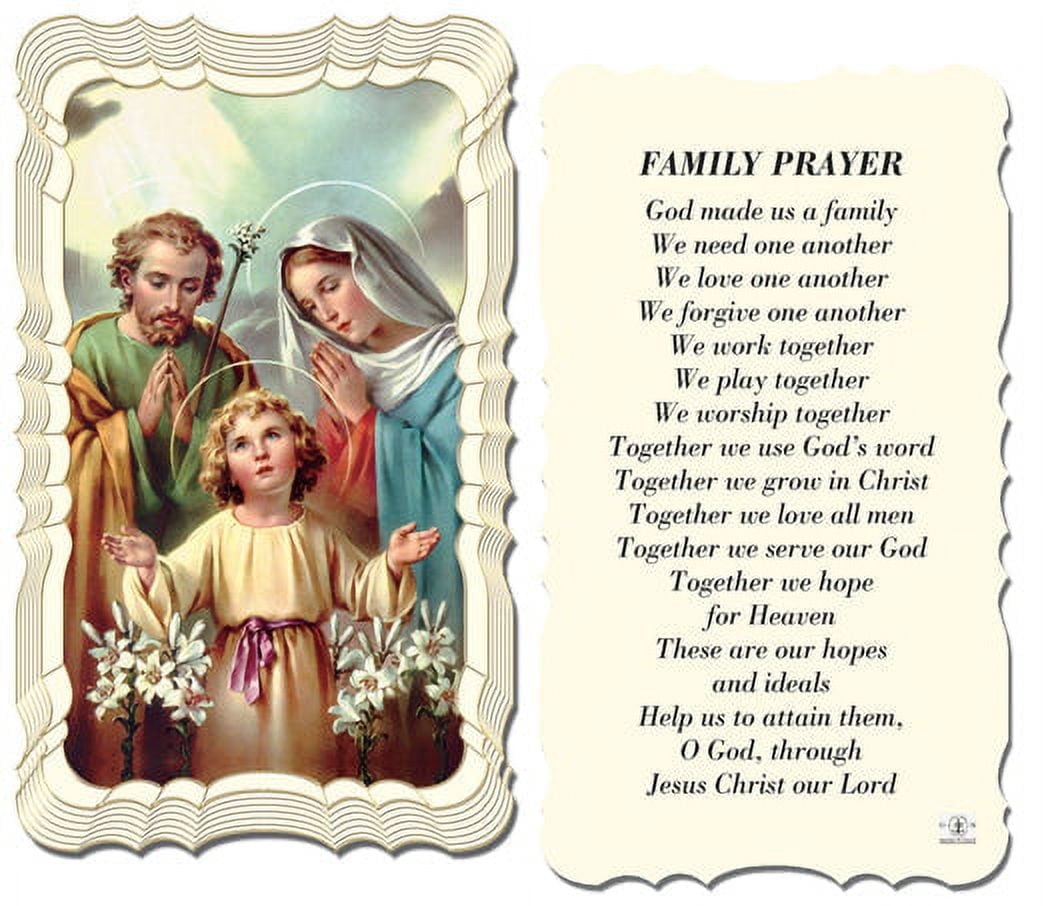 Holy Family Holy Cards Set Of 10 - Christmas Prayer Cards For Sunday School, Catholic Church Activities