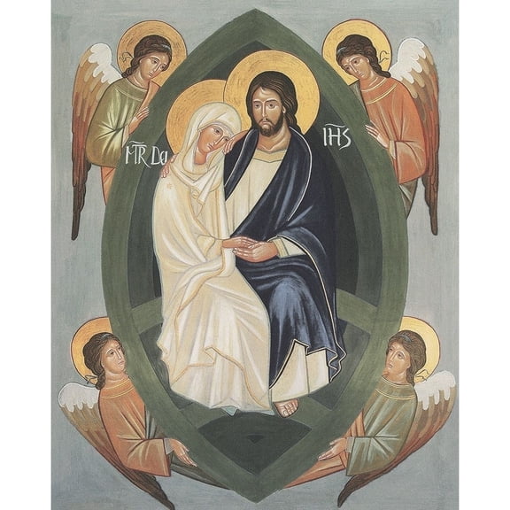 Holy Family Icon Poster Print by anonymous