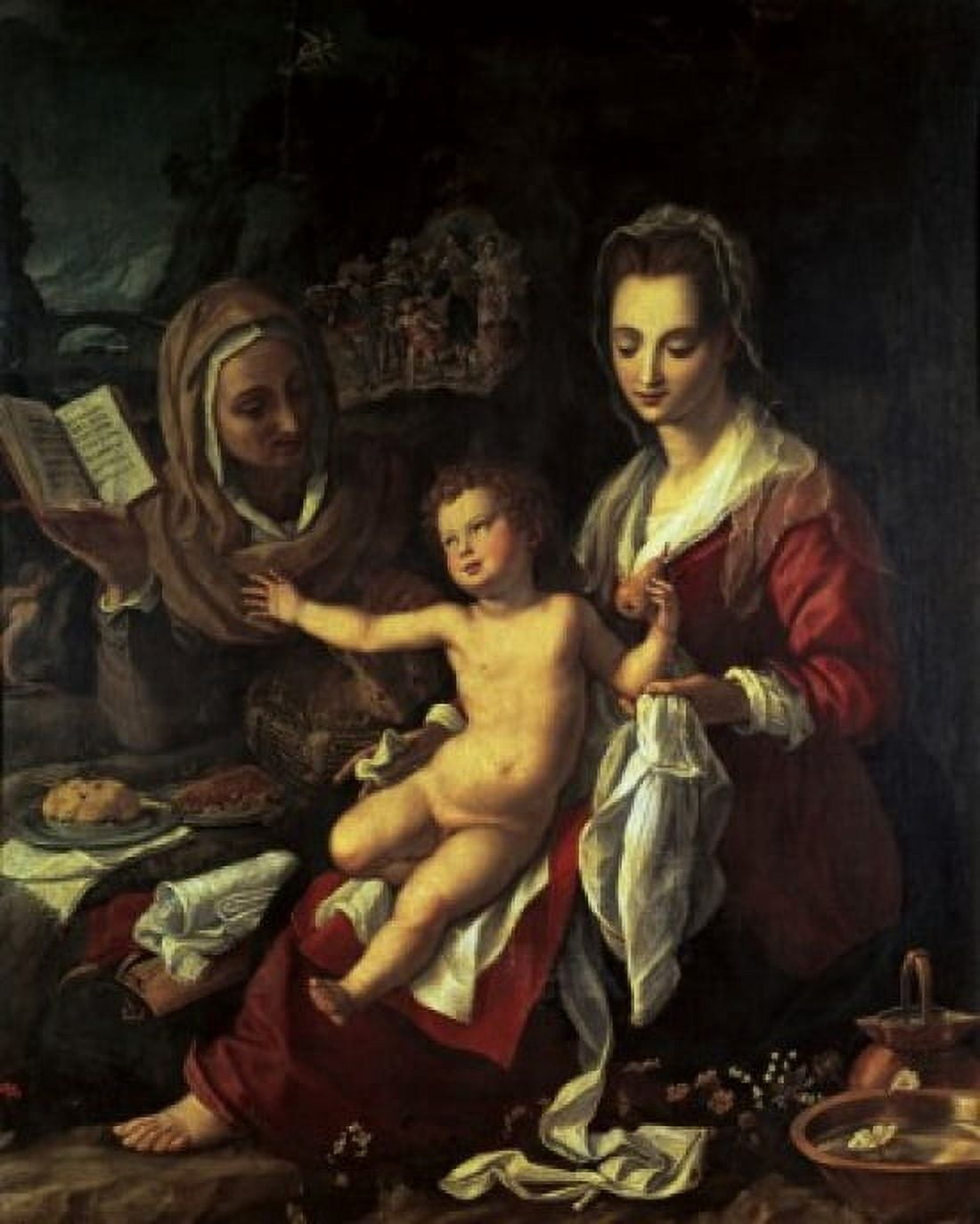 Holy Family Late 16th C Agnolo Bronzino (1503-1572Italian) Chateau Chantilly Canvas Art - Agnolo Bronzino (18 x 24)