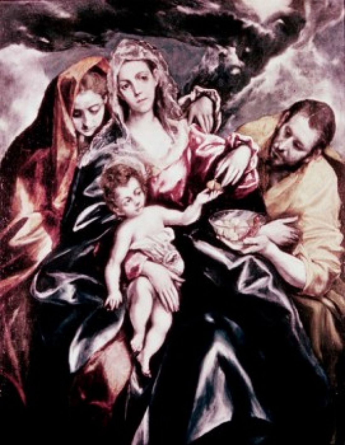 Holy Family With Mary Magdalene The 1590-1600 Greco El(1541-1614 Greek) Oil On Canvas Cleveland Museum of Art Ohio USA Canvas Art - El Greco (18 x 24)