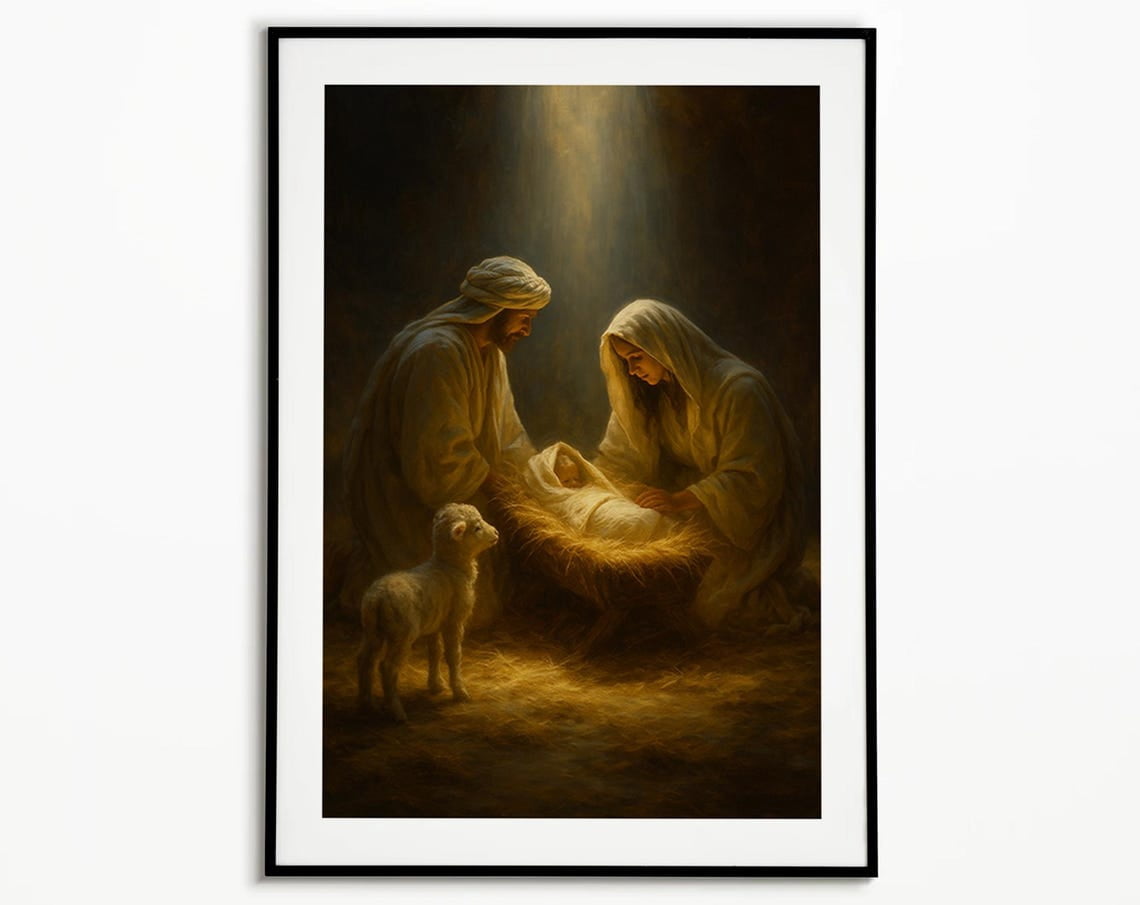 Holy Family Nativity Christian Wall Art Jesus Mary Joseph Decor ...