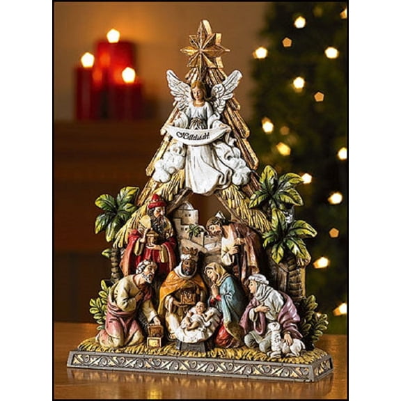 Holy Family Nativity Scene - 10 1/2 Inches in Height - Gift Boxed