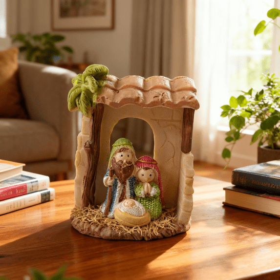 Holy Family Nativity Scene for Christmas Indoor and Outdoor Statue | 2.3*2.9 inch Decoration Holiday Collection and Gifts
