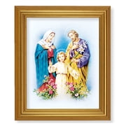Holy Family Picture Framed Wall Art Decor, Large, Antique Gold-Leaf Classic Frame