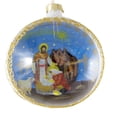 thumbnail image 1 of "Holy Family" Reverse Hand Painted Christmas Ball. Made in Ukraine., 1 of 3