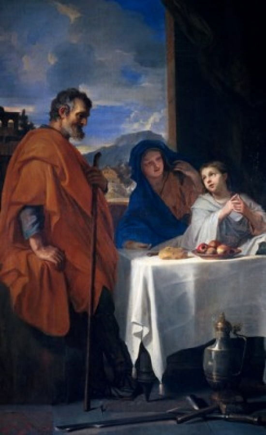 Holy Family (Sainte Famille) by Charles Le Brun (1619-1690) Paris Musee du Louvre Canvas Art - Charles Le Brun (24 x 36)