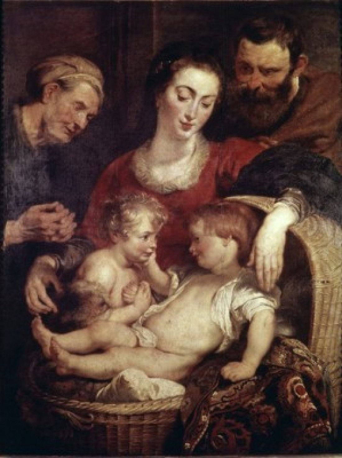 The Holy Family with Saints Elizabeth and John the Baptist 1614-15 Peter Paul Rubens (1577-1640Flemish) Panel Wallace Collection London England Canvas Art - Peter Paul Rubens (24 x 36)