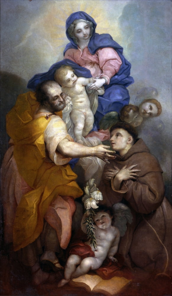 Holy Family With Saint Antonio From Padua Canvas Art - (24 x 36)