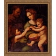 thumbnail image 1 of Holy Family With Saint John The Baptist 28x32 Large Gold Ornate Wood Framed Canvas Art by Raphael, 1 of 2