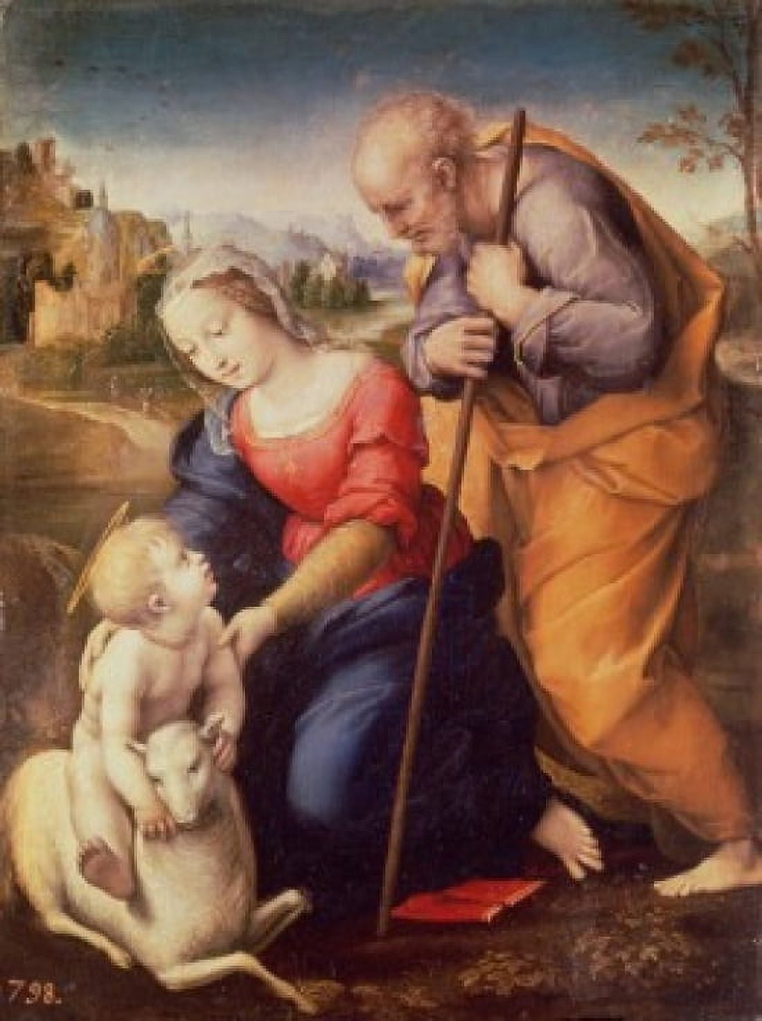 Holy Family With The Lamb 1507 Raphael (1483-1520 Italian) Oil On Wood Panel Museo del Prado Madrid Spain Canvas Art - Raphael (18 x 24)