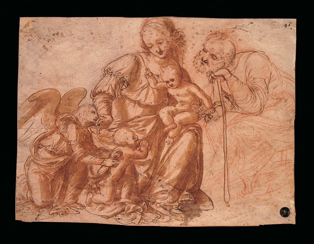 Holy Family With Young St John And An Angel Canvas Art - (36 x 24)