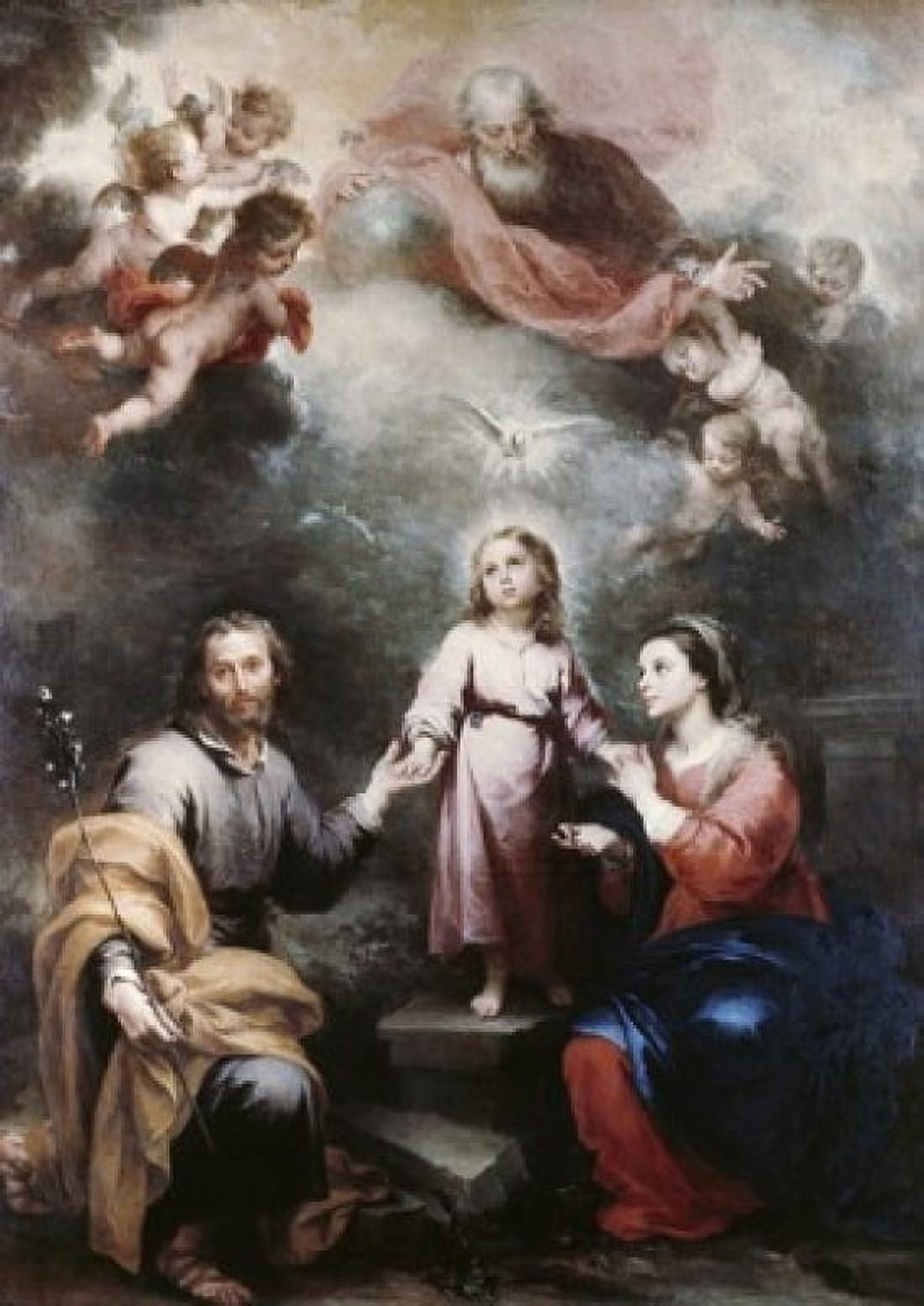 Holy Family by Bartolome Esteban Murillo (1617-1682) Canvas Art - Bartolome Esteban Murillo (24 x 36)
