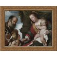 thumbnail image 1 of Holy Family with St. John Baptist 24x20 Gold Ornate Wood Framed Canvas Art by Bernardo Strozzi, 1 of 2